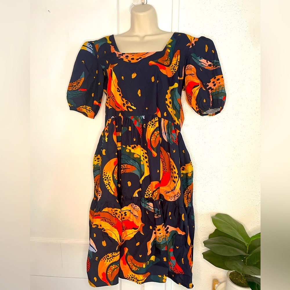 Farm Rio Dupe Banana Print Dress